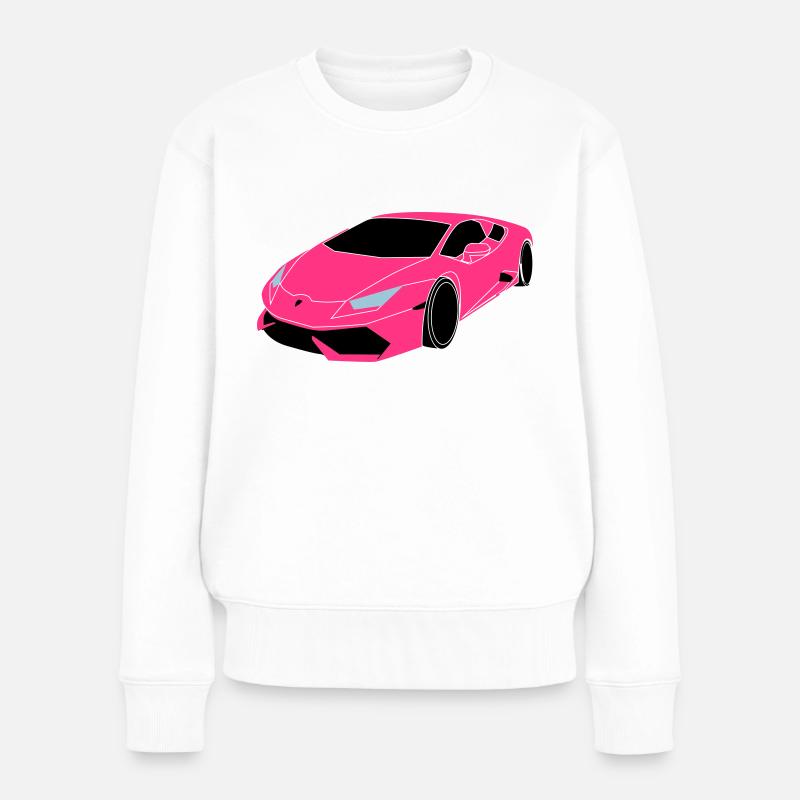 Lambo Sportwagen - Frauen Premium Bio Pullover - Weiß