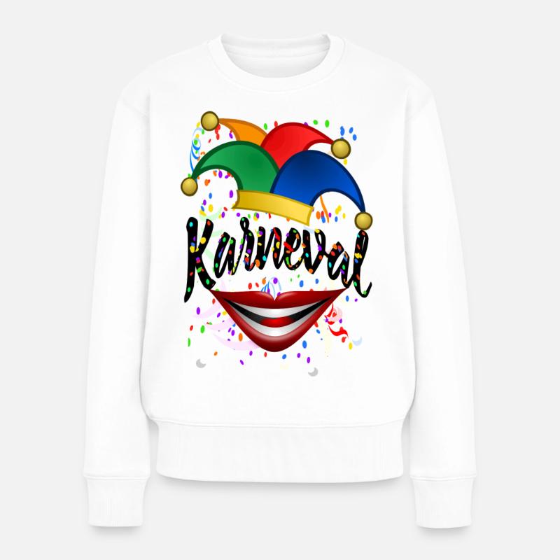 Karneval - Frauen Premium Bio Pullover - Weiß