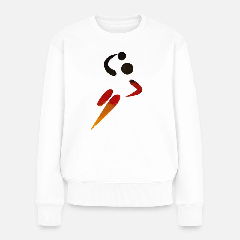 Handball Deutschland 2019 Fan - Frauen Premium Bio Pullover - Weiß