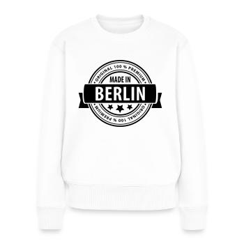 Made in BERLIN - Frauen Premium Bio Pullover - Weiß - Vorne - Julia (174cm)