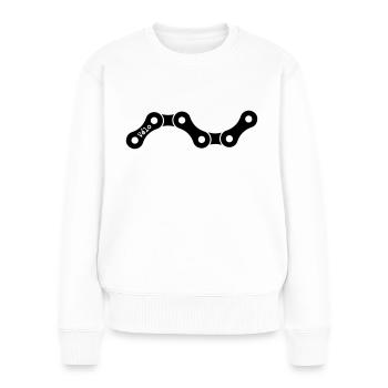 Chaîne Velo - Pull Premium bio Femme - blanc - Devant - Julia (174cm)