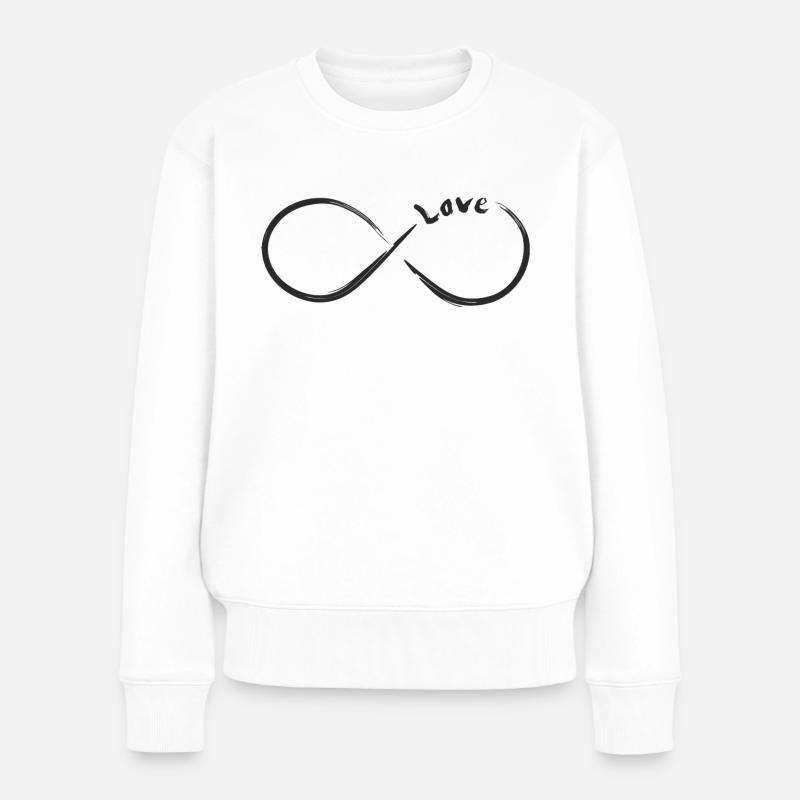 Unendlichkeit Love - Frauen Premium Bio Pullover - Weiß