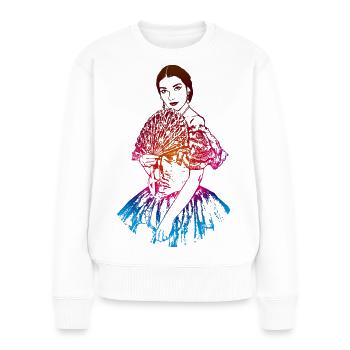 La traviata: Maria Callas als Violetta Valéry - Frauen Premium Bio Pullover - Weiß - Vorne - Julia (174cm)