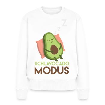 Schlavocado Modus - Frauen Premium Bio Pullover - Weiß - Vorne - Julia (174cm)