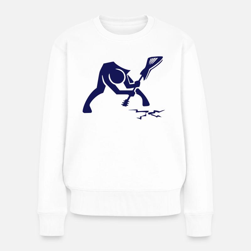 Breaking my guitar. - Frauen Premium Bio Pullover - Weiß