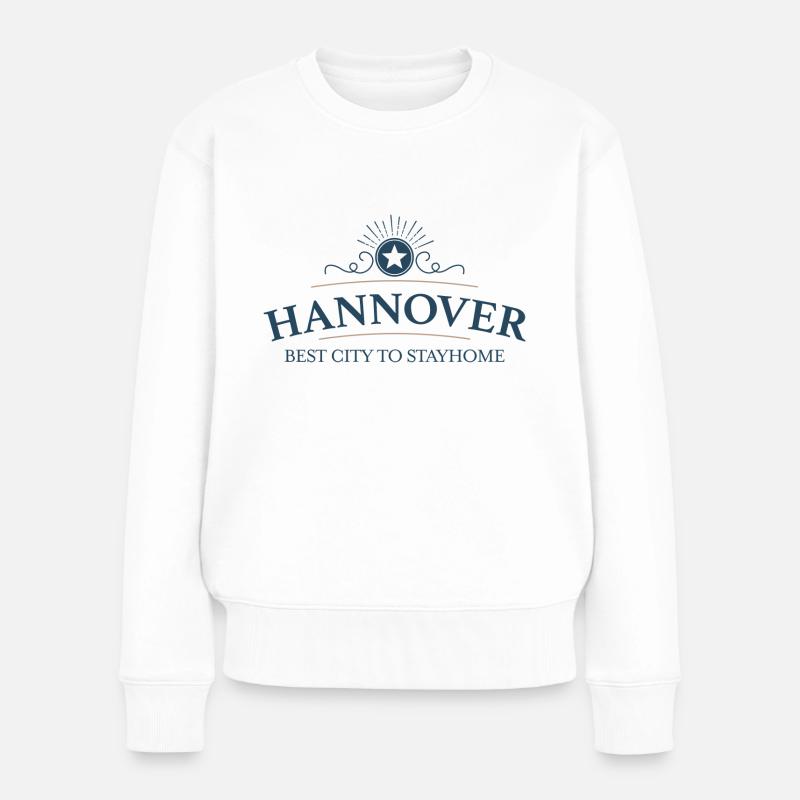 Hannover - Frauen Premium Bio Pullover - Weiß