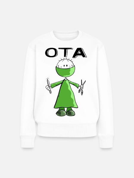 Operationstechnischer Assistent Strichmann - OTA - Frauen Premium Bio Pullover - Weiß