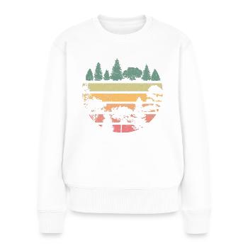 Forêt, Nature, Paysage - Pull Premium bio Femme - blanc - Devant - Julia (174cm)