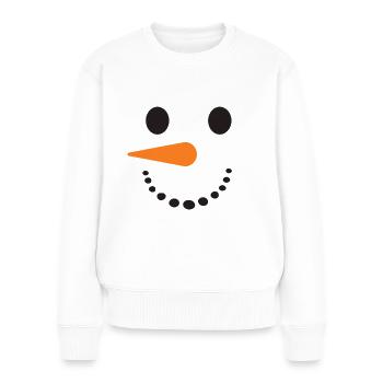 Snowman Face - Women's Premium Organic Jumper - white - Front - Julia (174cm)