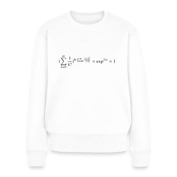Keep it Simple - Frauen Premium Bio Pullover - Weiß - Vorne - Julia (174cm)