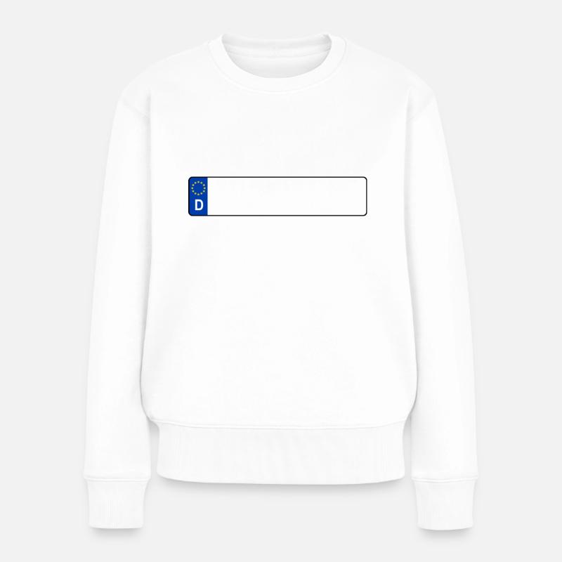 Kennzeichen D - Frauen Premium Bio Pullover - Weiß