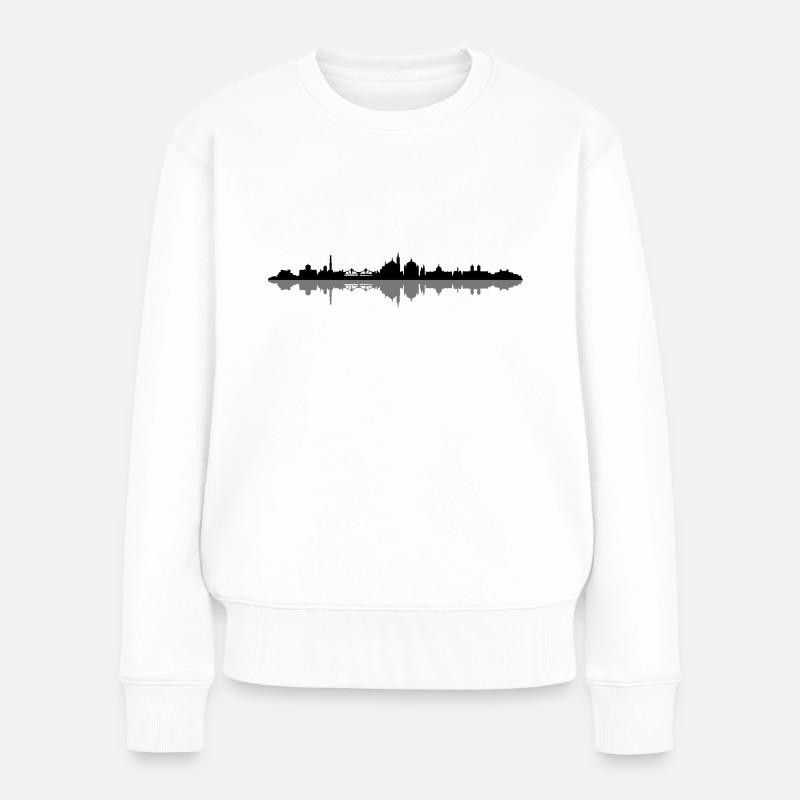Skyline - Potsdam - Frauen Premium Bio Pullover - Weiß
