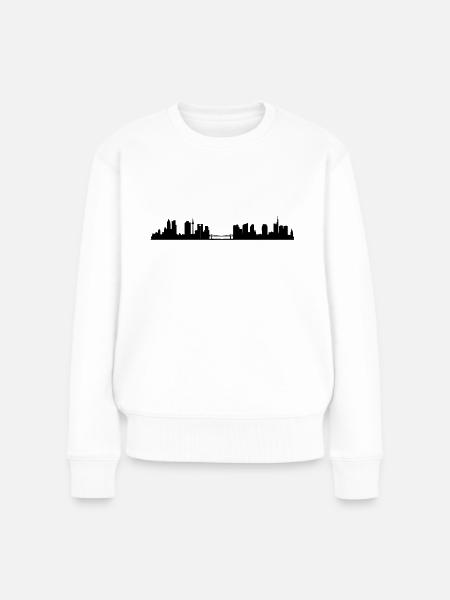 Frankfurt - Frauen Premium Bio Pullover - Weiß