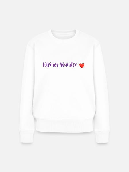 Kleines Wunder - Frauen Premium Bio Pullover - Weiß