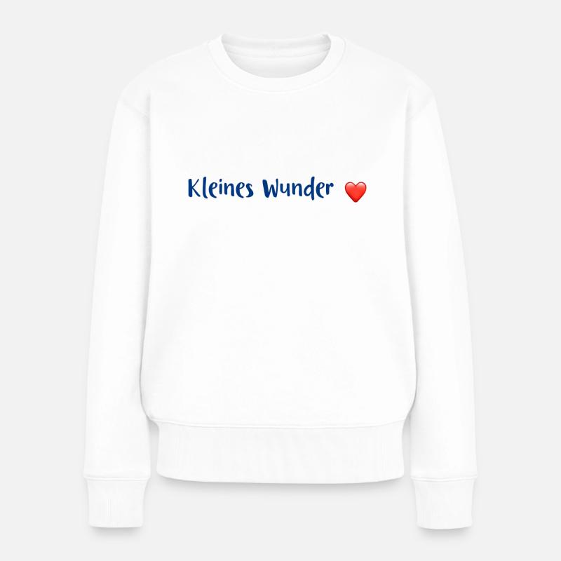 Schwangerschaft - Frauen Premium Bio Pullover - Weiß