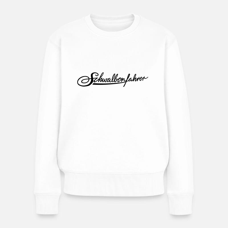 Schwalbenfahrer-Tasche - Frauen Premium Bio Pullover - Weiß