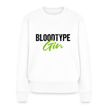 Groupe sanguin Gin Gin Lovers - Pull Premium bio Femme - blanc - Devant - Julia (174cm)