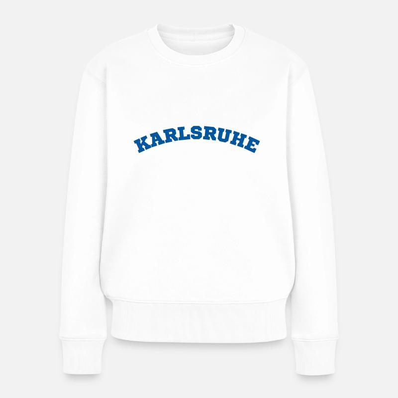 Karlsruhe - Frauen Premium Bio Pullover - Weiß