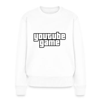 Youtube Spiel - Frauen Premium Bio Pullover - Weiß - Vorne - Julia (174cm)