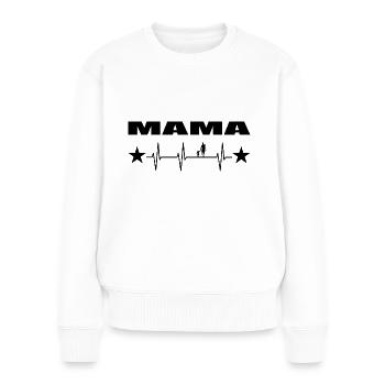 Mama - Frauen Premium Bio Pullover - Weiß - Vorne - Julia (174cm)