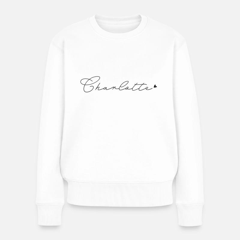 Nom : Charlotte - Pull Premium bio Femme - blanc