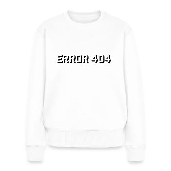 Nerd Computer Error 404 - Frauen Premium Bio Pullover - Weiß - Vorne - Julia (174cm)