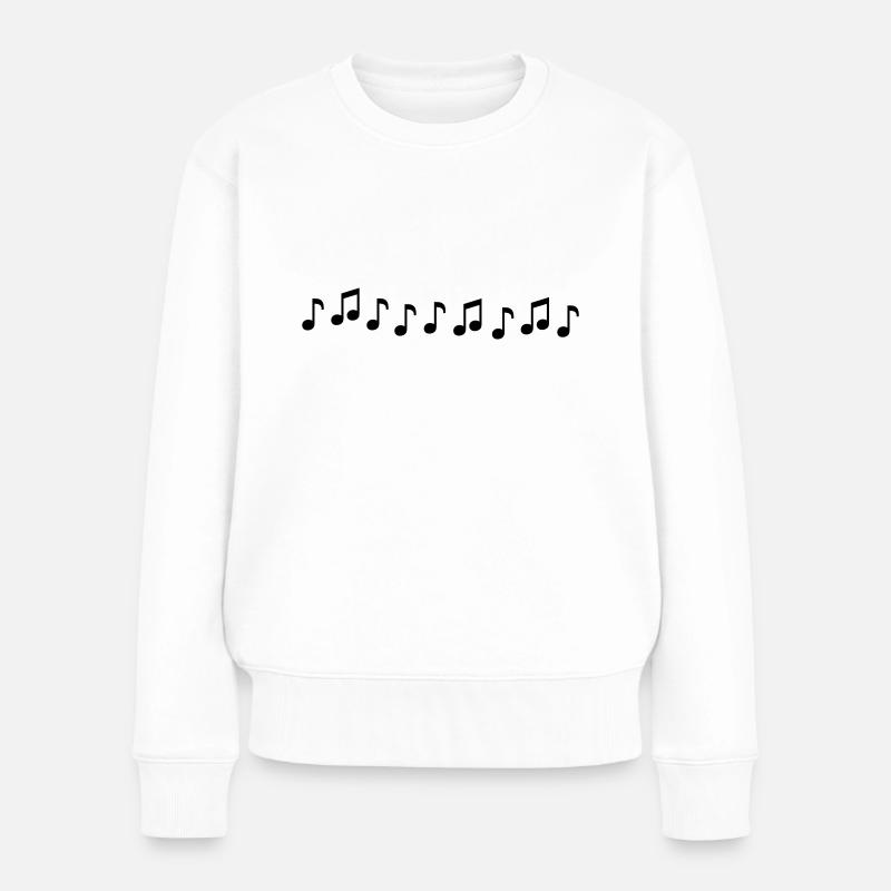 Notes de Musique - Pull Premium bio Femme - blanc