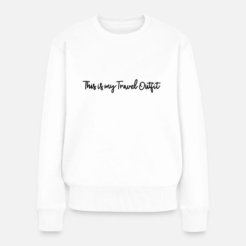 Travel Outfit schwarz - Frauen Premium Bio Pullover - Weiß