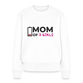 Mom of 2 Girls Mother Mom Mom Mom Mom Mommy Mommy - Women's Premium Organic Jumper - white - Front - Julia (174cm)