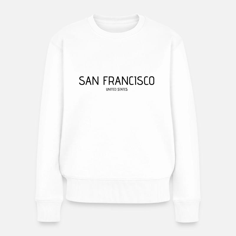 San Francisco - Frauen Premium Bio Pullover - Weiß
