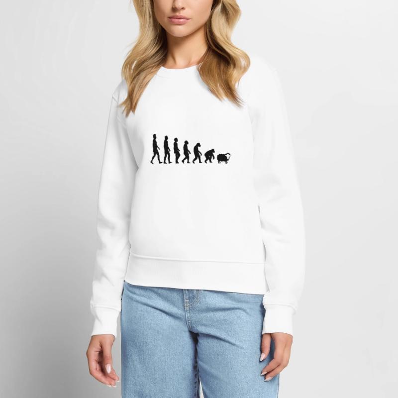 FUNNY EVOLUTION HUMANITY DARWIN Women's Premium Organic Jumper