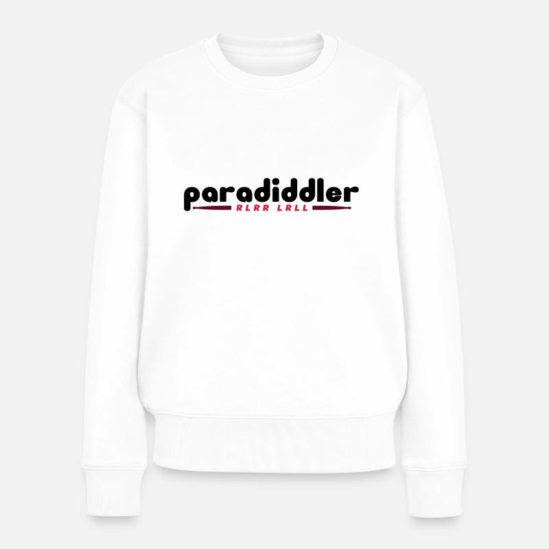 Paradiddler - Women's Premium Organic Jumper - white