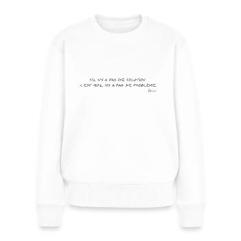 Currency Shadok only 02 - Women's Premium Organic Jumper - white - Front - Julia (174cm)