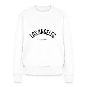 Los Angeles, Kalifornien - Frauen Premium Bio Pullover - Weiß - Vorne - Julia (174cm)