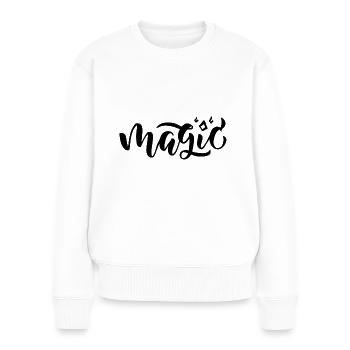 Magie - Frauen Premium Bio Pullover - Weiß - Vorne - Julia (174cm)