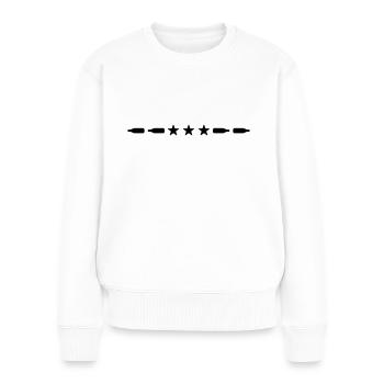 Beer bottles star dividing line - Women's Premium Organic Jumper - white - Front - Julia (174cm)