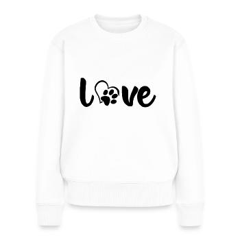 Citation de chien - Pull Premium bio Femme - blanc - Devant - Julia (174cm)