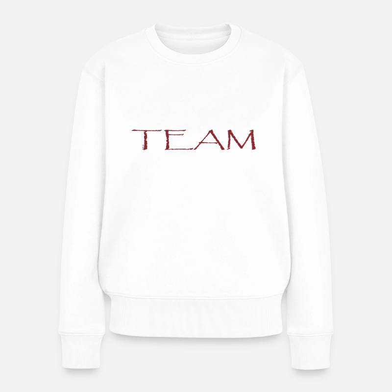 Team - Frauen Premium Bio Pullover - Weiß