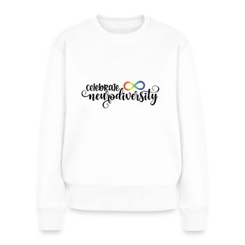 Celebrate Neurodiversity - Women's Premium Organic Jumper - white - Front - Julia (174cm)