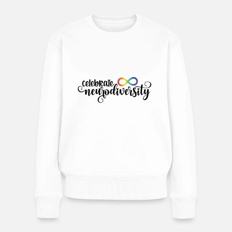 Feiern Sie die Neurodiversität - Frauen Premium Bio Pullover - Weiß