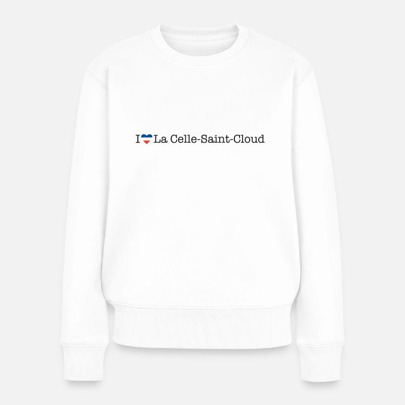 I love La Celle Saint Cloud - Frauen Premium Bio Pullover - Weiß
