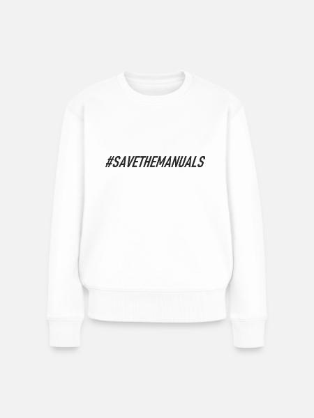 #savethemanuals - Getriebe - Gearbox - Manuell - Frauen Premium Bio Pullover - Weiß
