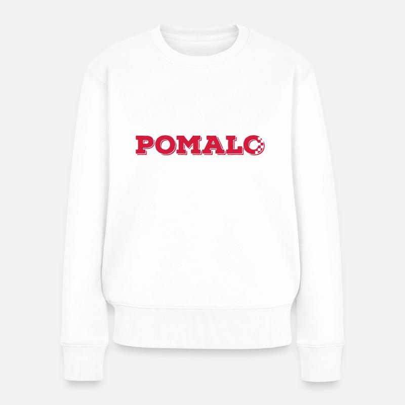 pomalo - Frauen Premium Bio Pullover - Weiß