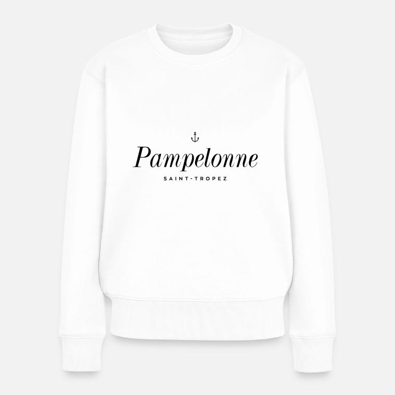 Pampelonne Saint-Tropez - Frauen Premium Bio Pullover - Weiß