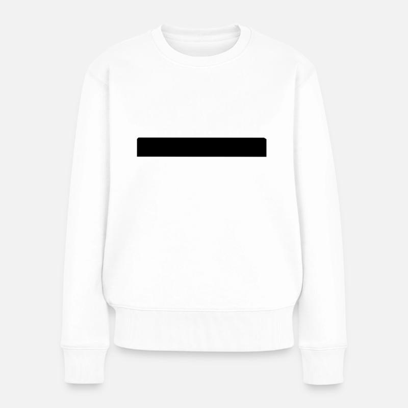 Schwarzer Balken 3D - Frauen Premium Bio Pullover - Weiß