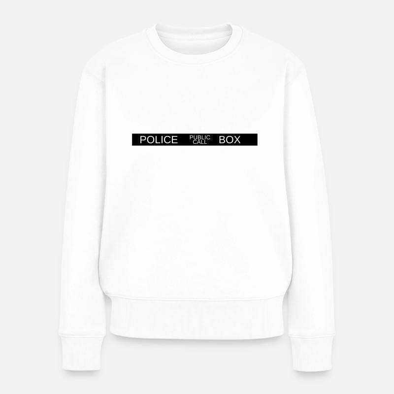 Tardis - Frauen Premium Bio Pullover - Weiß