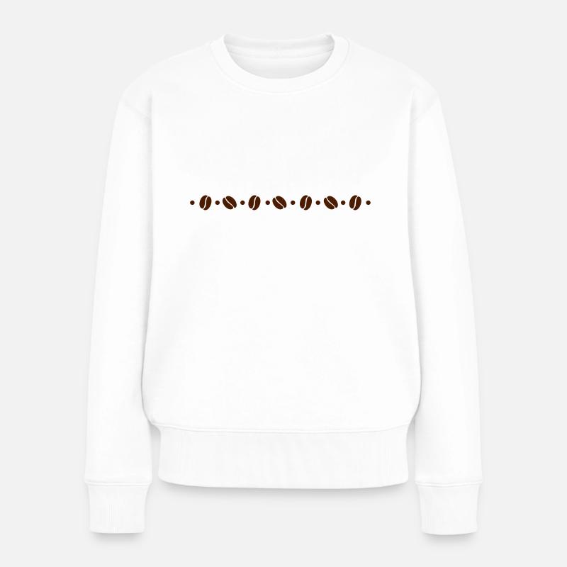 Kaffeebohnen - Frauen Premium Bio Pullover - Weiß