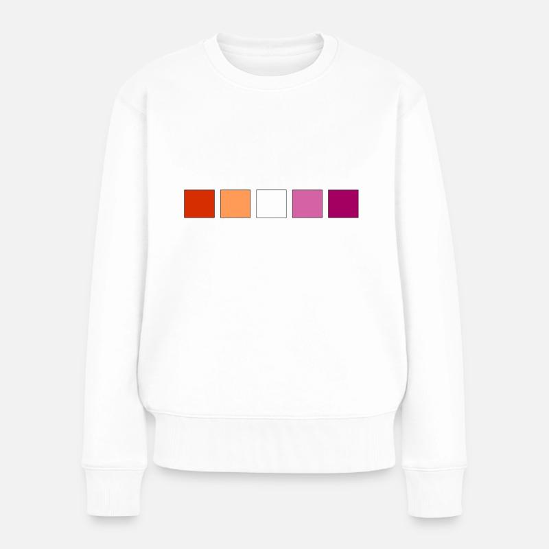 Subtiler lesbischer Stolz - Frauen Premium Bio Pullover - Weiß
