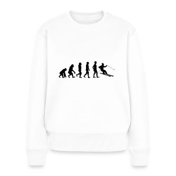 skieur evolution - Pull Premium bio Femme - blanc - Devant - Julia (174cm)