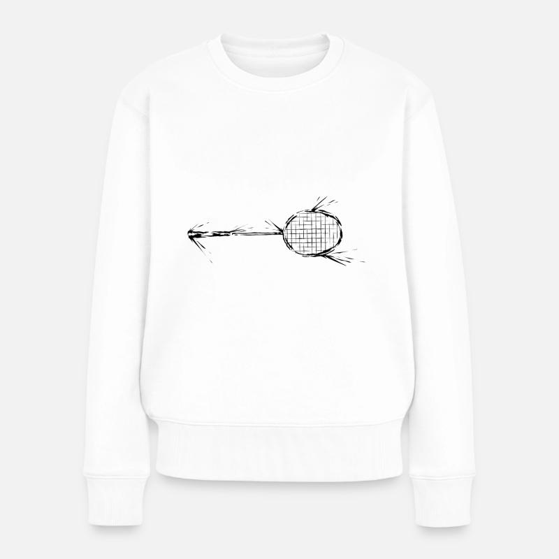 Badminton - Frauen Premium Bio Pullover - Weiß